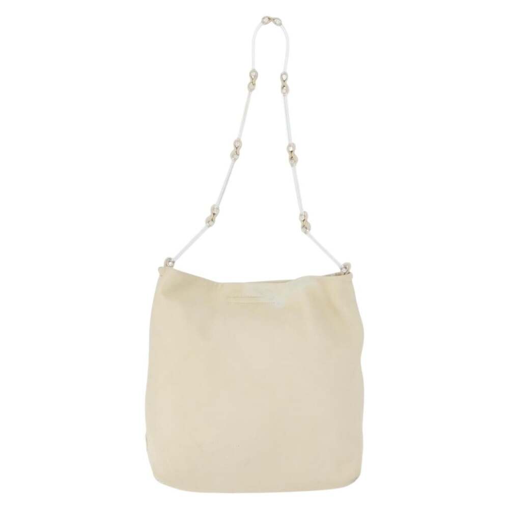 Prada Leather Plastic Shoulder Bag Ivory Clear White